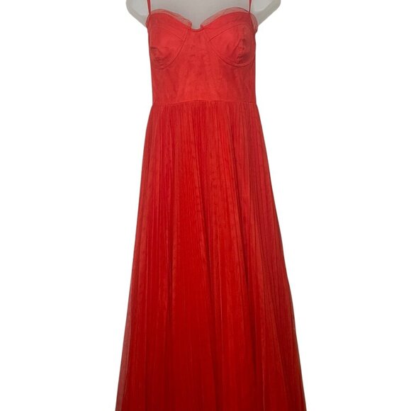 Hutch Carley Tulle Gown Red Maxi Dress Size 14 NWT - Picture 2 of 7